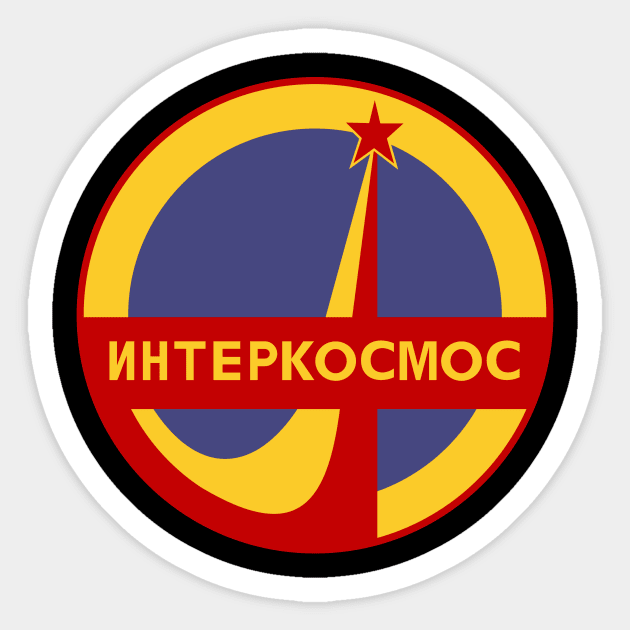 Interkosmos Soviet Union Space Sticker by dumbshirts